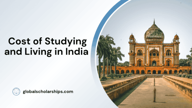 Cost of Studying and Living in India