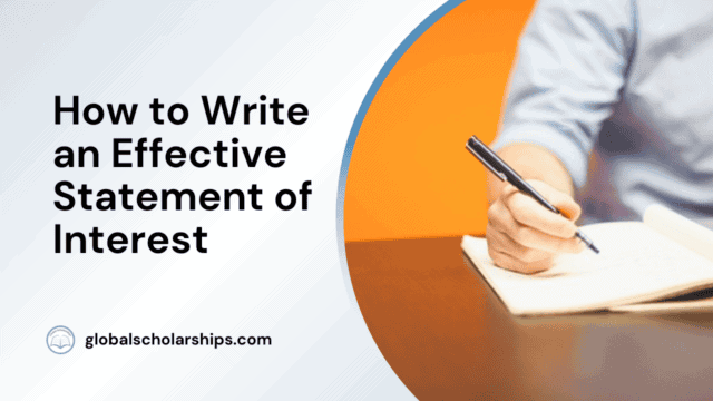 How to Write an Effective Statement of Interest