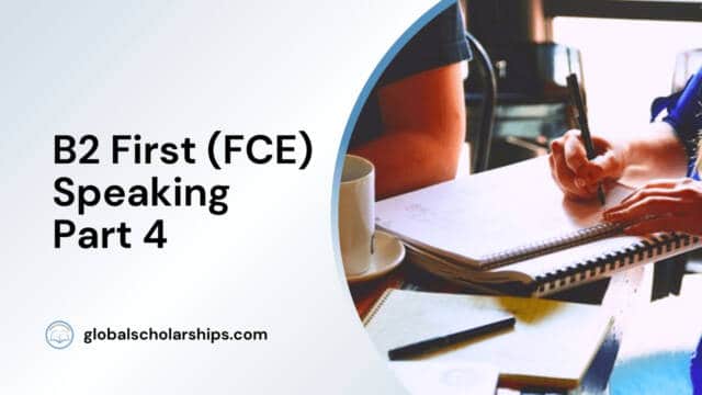 B2 First (FCE) Speaking Part 4