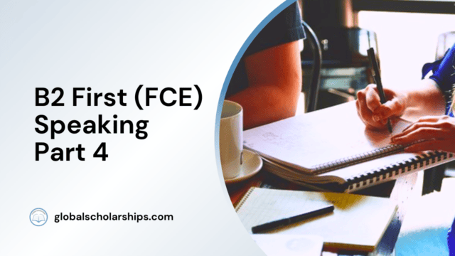 B2 First (FCE) Speaking Part 4