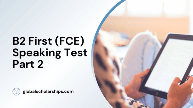 B2 First (FCE) Speaking Test Part 2